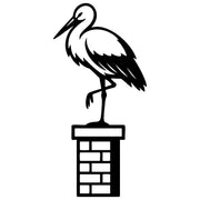 White Stork DXF File – CNC Cutting Design | ABSTORK9