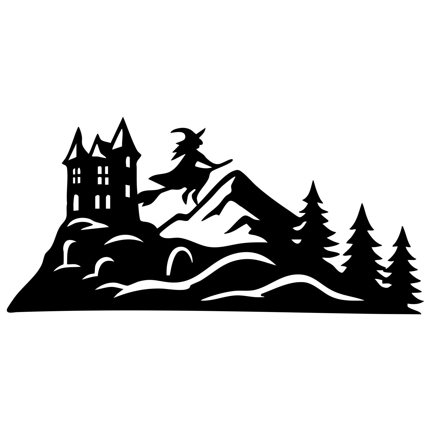 Witch Castle Halloween DXF File | OHHALLOWEEN2