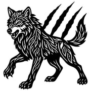 Wolf Claw Marks DXF File – CNC Cutting Design | AWWOLF208