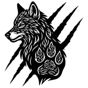 Wolf Claw Marks DXF File – CNC Cutting Design | AWWOLF209