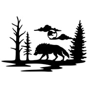 Wolf in Forest Halloween DXF File | OHHALLOWEEN6