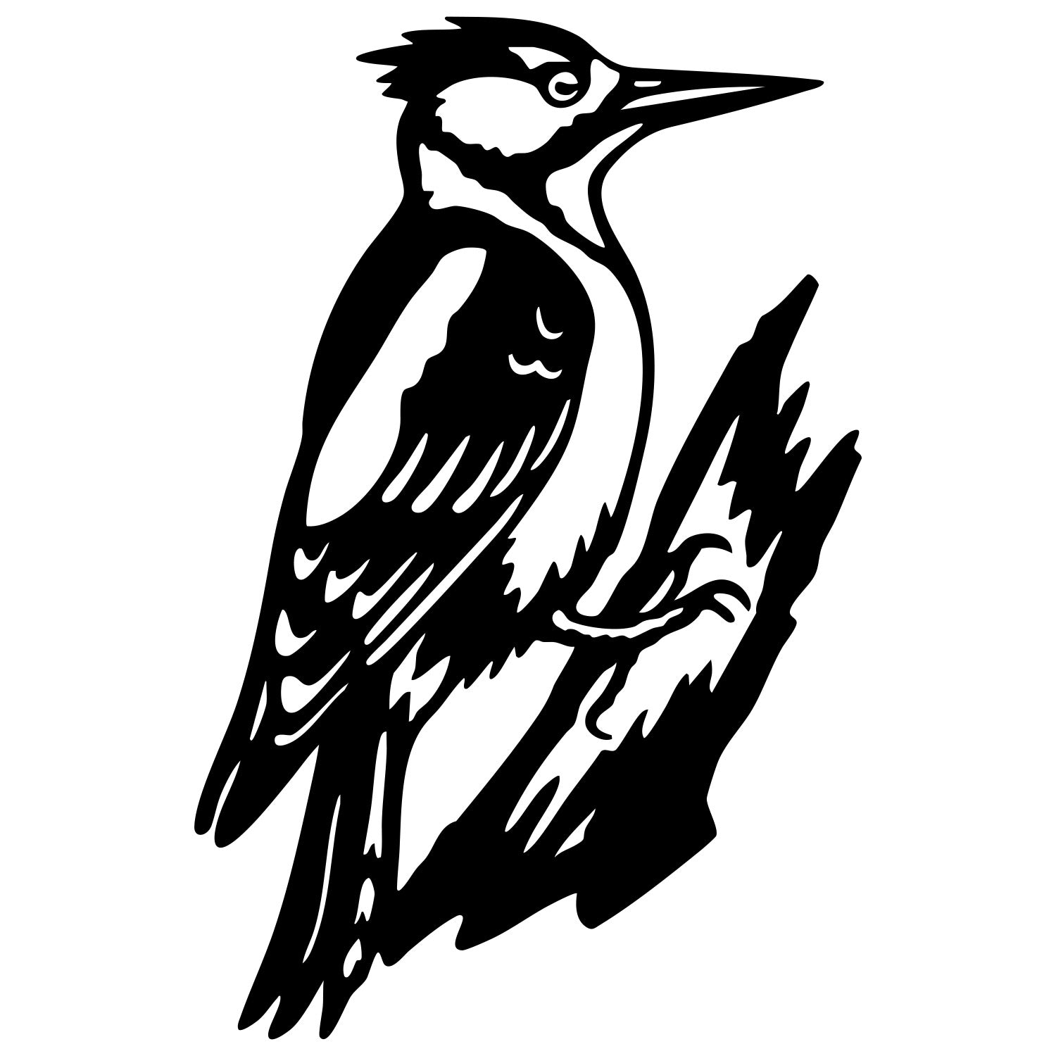 Woodpecker DXF File – CNC Cutting Design | ABWOODPECKER1