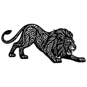Zentangle Lion DXF File – CNC Cutting Design | AWLION101