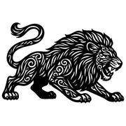 Zentangle Lion DXF File – CNC Cutting Design | AWLION102