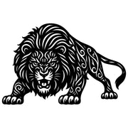 Zentangle Lion DXF File – CNC Cutting Design | AWLION103