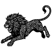 Zentangle Lion DXF File – CNC Cutting Design | AWLION109