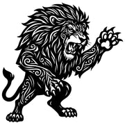 Zentangle Lion DXF File – CNC Cutting Design | AWLION113