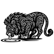 Zentangle Lion DXF File – CNC Cutting Design | AWLION125