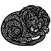 Zentangle Lion DXF File – CNC Cutting Design | AWLION130