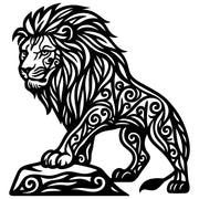 Zentangle Lion DXF File – CNC Cutting Design | AWLION138