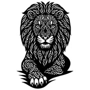 Zentangle Lion DXF File – CNC Cutting Design | AWLION140