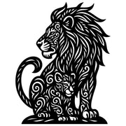 Zentangle Lion DXF File – CNC Cutting Design | AWLION147