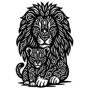 Zentangle Lion DXF File – CNC Cutting Design | AWLION149