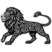 Zentangle Lion DXF File – CNC Cutting Design | AWLION151