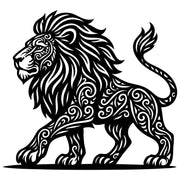 Zentangle Lion DXF File – CNC Cutting Design | AWLION152