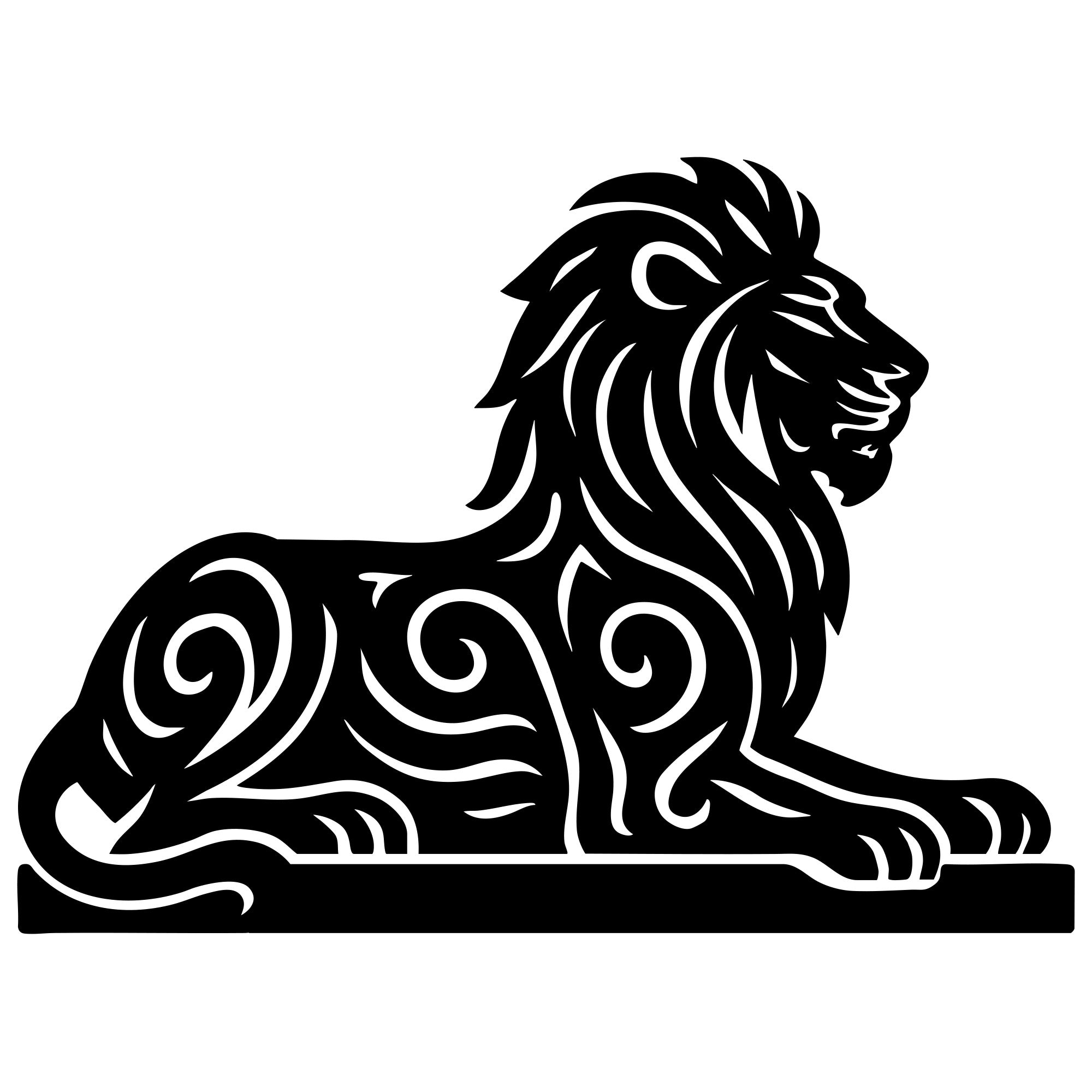 Zentangle Lion DXF File – CNC Cutting Design | AWLION16