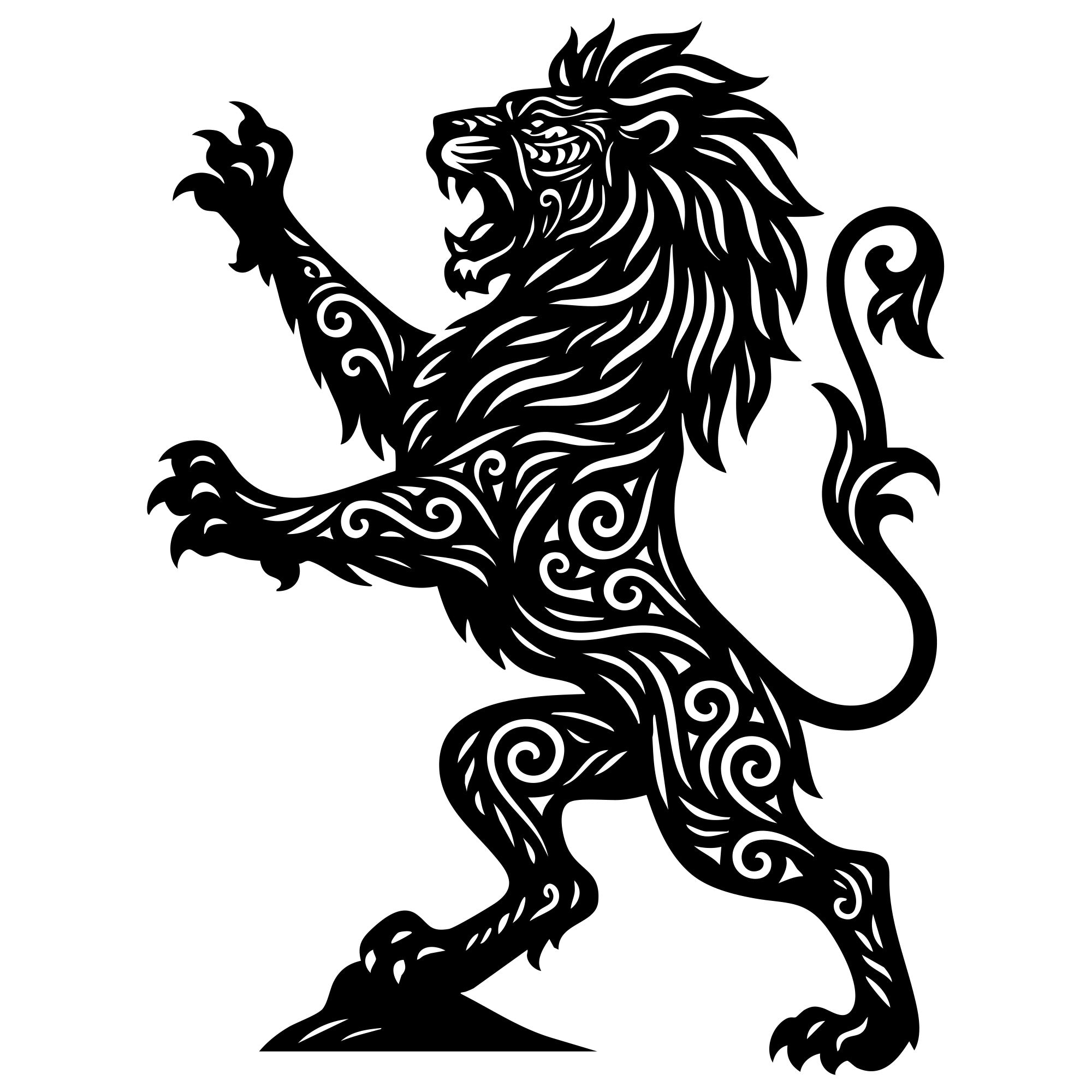 Zentangle Lion DXF File – CNC Cutting Design | AWLION21