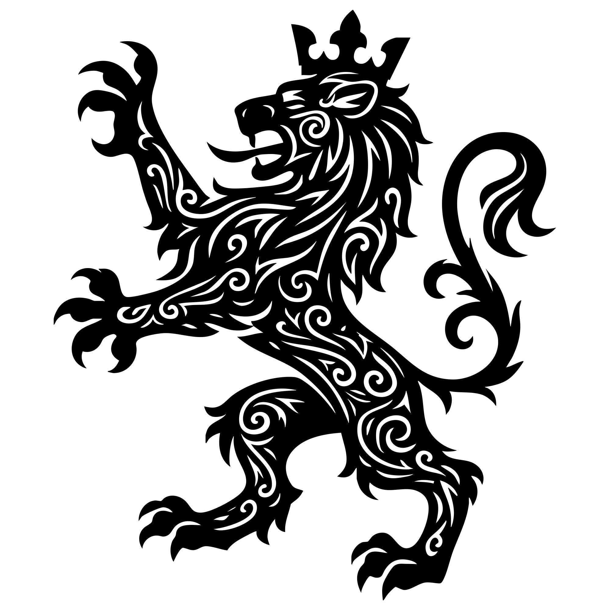 Zentangle Lion DXF File – CNC Cutting Design | AWLION25