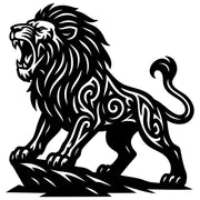 Zentangle Lion DXF File – CNC Cutting Design | AWLION51