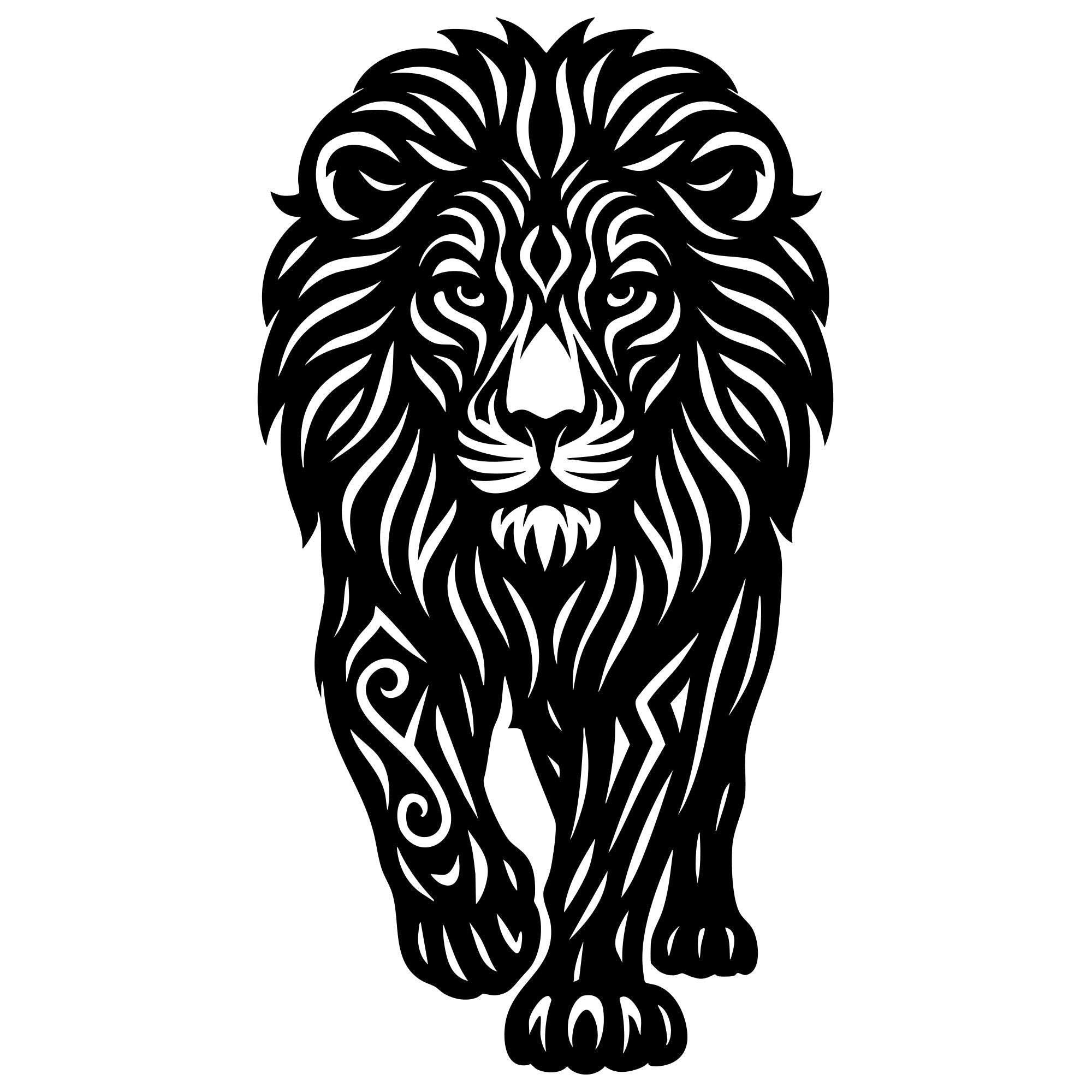 Zentangle Lion DXF File – CNC Cutting Design | AWLION63