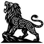 Zentangle Lion DXF File – CNC Cutting Design | AWLION91