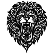 Zentangle Lion Head DXF File – CNC Cutting Design | AWLION115