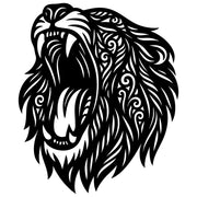 Zentangle Lion Head DXF File – CNC Cutting Design | AWLION119
