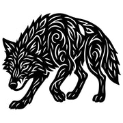 Zentangle Wolf DXF File – CNC Cutting Design | AWWOLF100