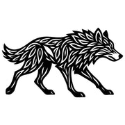 Zentangle Wolf DXF File – CNC Cutting Design | AWWOLF108