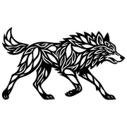 Zentangle Wolf DXF File – CNC Cutting Design | AWWOLF109