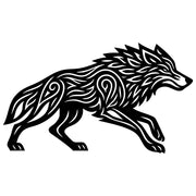 Zentangle Wolf DXF File – CNC Cutting Design | AWWOLF113