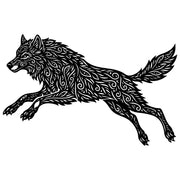 Zentangle Wolf DXF File – CNC Cutting Design | AWWOLF121