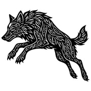 Zentangle Wolf DXF File – CNC Cutting Design | AWWOLF127