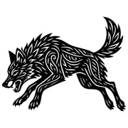 Zentangle Wolf DXF File – CNC Cutting Design | AWWOLF130