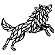Zentangle Wolf DXF File – CNC Cutting Design | AWWOLF131