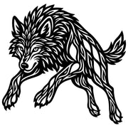 Zentangle Wolf DXF File – CNC Cutting Design | AWWOLF144