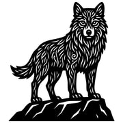 Zentangle Wolf DXF File – CNC Cutting Design | AWWOLF155