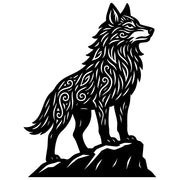 Zentangle Wolf DXF File – CNC Cutting Design | AWWOLF157