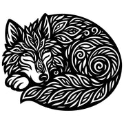 Zentangle Wolf DXF File – CNC Cutting Design | AWWOLF162