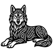 Zentangle Wolf DXF File – CNC Cutting Design | AWWOLF168