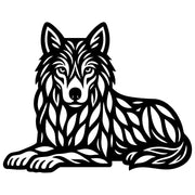 Zentangle Wolf DXF File – CNC Cutting Design | AWWOLF176