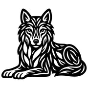 Zentangle Wolf DXF File – CNC Cutting Design | AWWOLF177