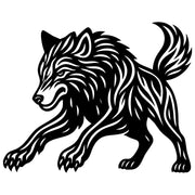 Zentangle Wolf DXF File – CNC Cutting Design | AWWOLF219