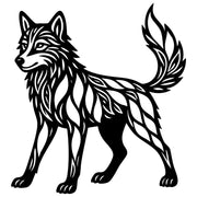 Zentangle Wolf DXF File – CNC Cutting Design | AWWOLF222