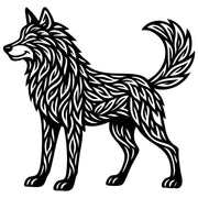 Zentangle Wolf DXF File – CNC Cutting Design | AWWOLF225