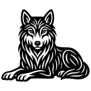 Zentangle Wolf DXF File – CNC Cutting Design | AWWOLF232