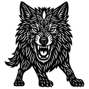 Zentangle Wolf DXF File – CNC Cutting Design | AWWOLF233