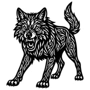 Zentangle Wolf DXF File – CNC Cutting Design | AWWOLF235