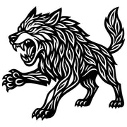 Zentangle Wolf DXF File – CNC Cutting Design | AWWOLF238