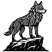 Zentangle Wolf DXF File – CNC Cutting Design | AWWOLF245